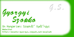 gyorgyi szopko business card